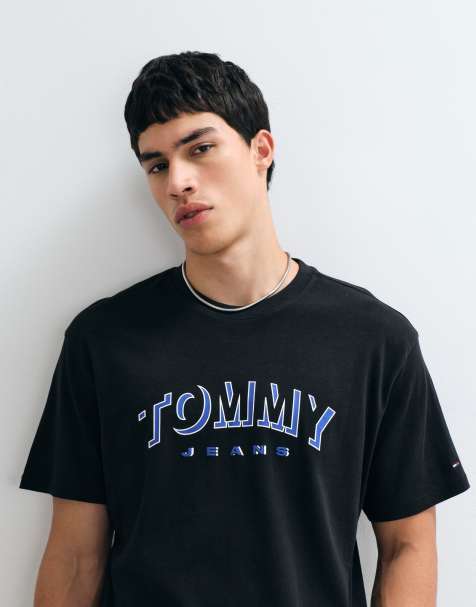 Tommy Jeans – DNA – Czarny T-shirt o luźnym kroju z logo - view 1