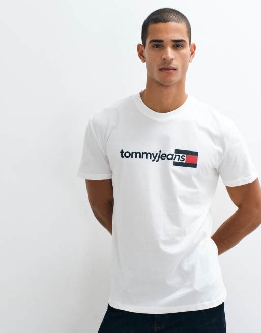 Tommy Jeans dna logo t-shirt in white, 5 of 5