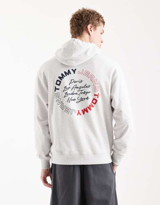 Tommy Jeans – DNA – Szara bluza z kapturem o luźnym kroju, 3 z 5