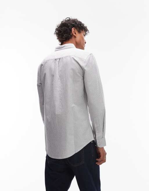 Tommy Jeans – Dopasowana koszula w granatowe paski , 3 z 4