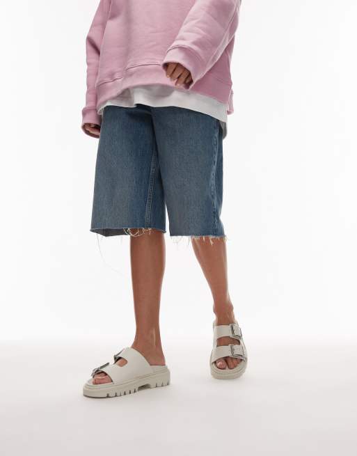 Tommy Jeans double strap buckle sandals in white, 3 of 4