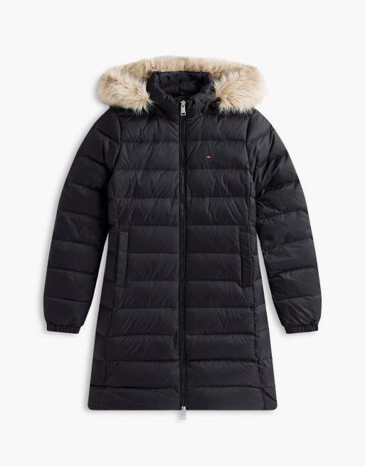 Tommy Jeans - Doudoune à capuche avec bord en fausse fourrure - Noir, 6 de 6