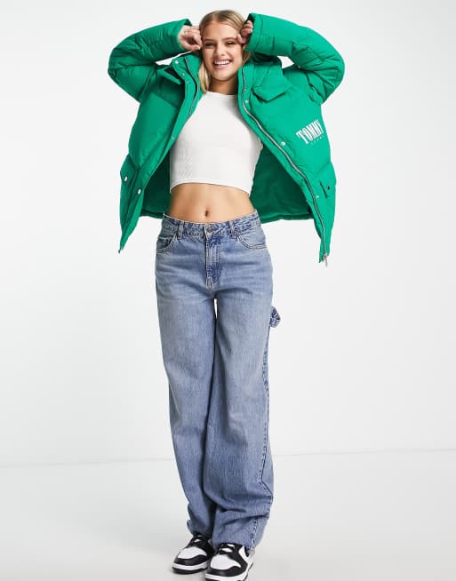 Tommy Jeans Doudoune capuche coupe vas e en nylon Vert ASOS