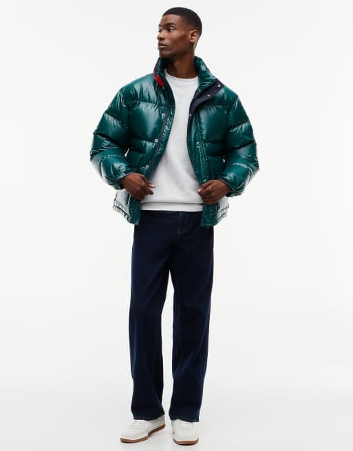 Tommy Jeans doudoune Alaska brillante en vert velours, 2 de 7