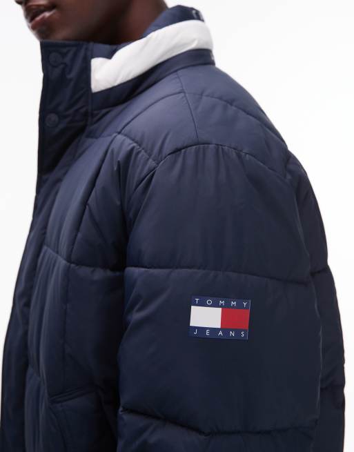 Tommy Jeans - Doudoune avec col à logo drapeau - Bleu marine, 2 de 4