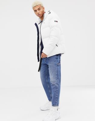 tommy jeans down puffer jacket detachable hood