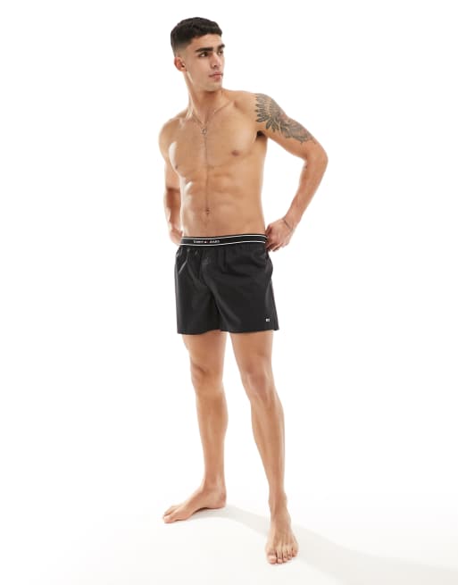 Tommy Jeans – Dual Gender – Boxershorts aus Webstoff in Schwarz