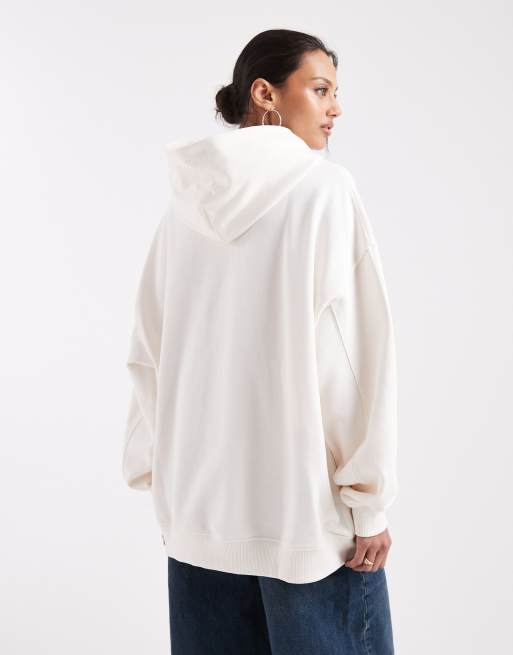 Tommy Jeans - Ecrufarvet oversized hættetrøje med '85'-print, 4 af 4