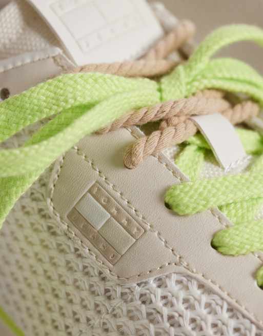 Tommy Jeans - Elfenbensfarvede løbesneakers med lav profil, 4 af 5