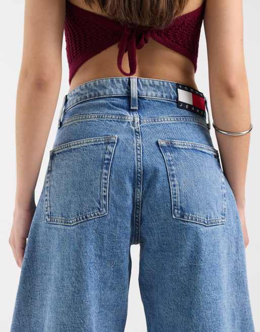 Tommy Jeans - Ella - Blå jeans i mellemvask med tøndeformede ben og mellemhøj talje, 4 af 5