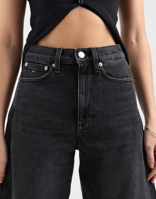 Tommy Jeans – Ella – Czarne jeansy z baryłkowymi nogawkami i średnim stanem, 5 z 5