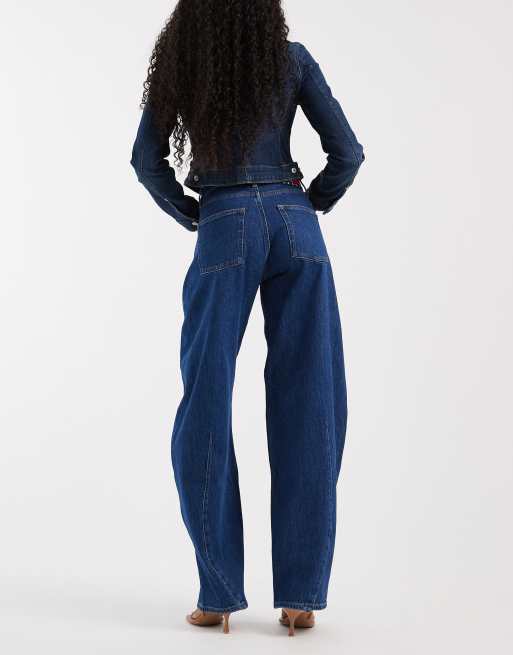 Tommy Jeans Ella high rise barrel leg jeans in dark wash, 6 of 6