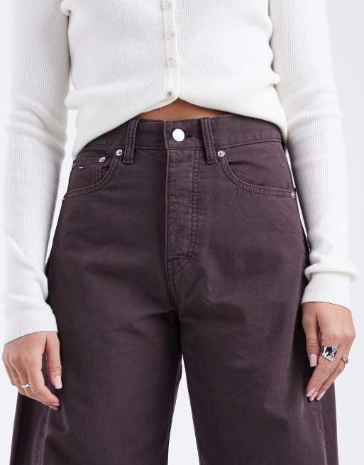 Tommy Jeans - Ella - Jeans bombati a vita medio alta marrone cioccolato, 5 di 5