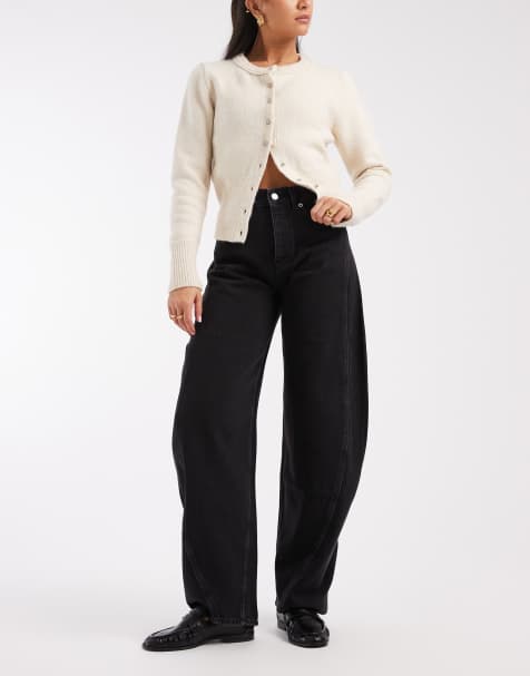 Tommy Jeans Ella mid rise barrel jeans in black wash