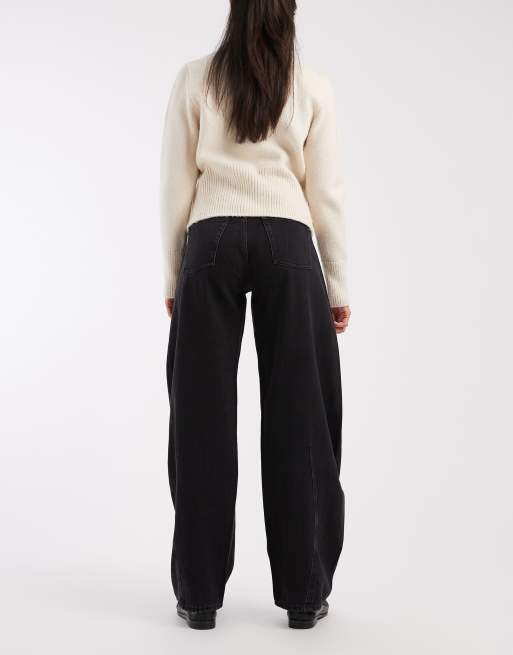 Tommy Jeans Ella mid rise barrel jeans in black wash, 2 of 5