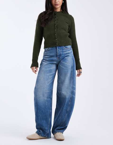 Tommy Jeans Ella mid rise barrel jeans in faded mid wash