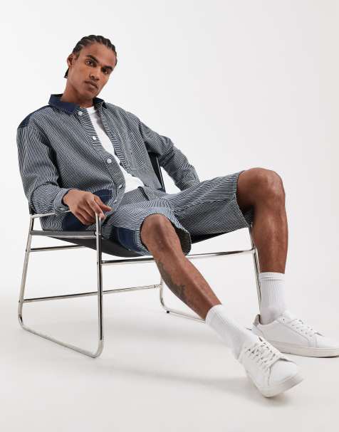 Tommy Jeans - Ensemble avec veste en jean et short - Bleu foncé délavé - view 1