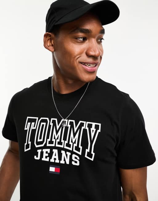 Tommy Jeans co-ord oversized baseball shirt in black