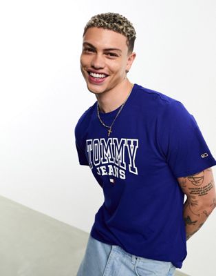 Tommy Jeans entry graphic t-shirt in blue - ASOS Price Checker