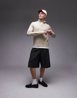 Tommy Jeans Essential 1/4 Zip Sweater In Gray