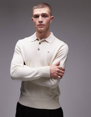 Tommy Jeans - Essential - Beige polotrøje - view 1