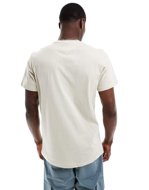 Tommy Jeans – Essential – Beżowy T-shirt z logo z flagą, 2 z 4