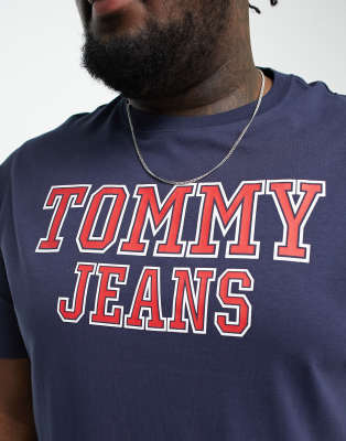 Big&Tall - T-shirt blu navy con logo - Tommy Jeans T-shirt donna  - immagine2