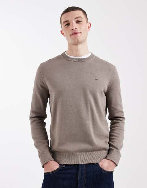 Tommy Jeans – Essential – Brungrå, tunn tröja - view 1