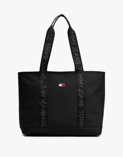 Tommy Jeans - Essential - Cabas à logo répété - Noir