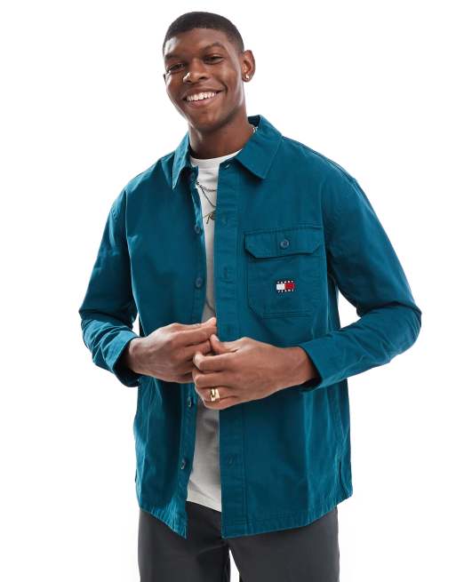 Tommy Jeans – Essential – Ciemnozielona koszula wierzchnia