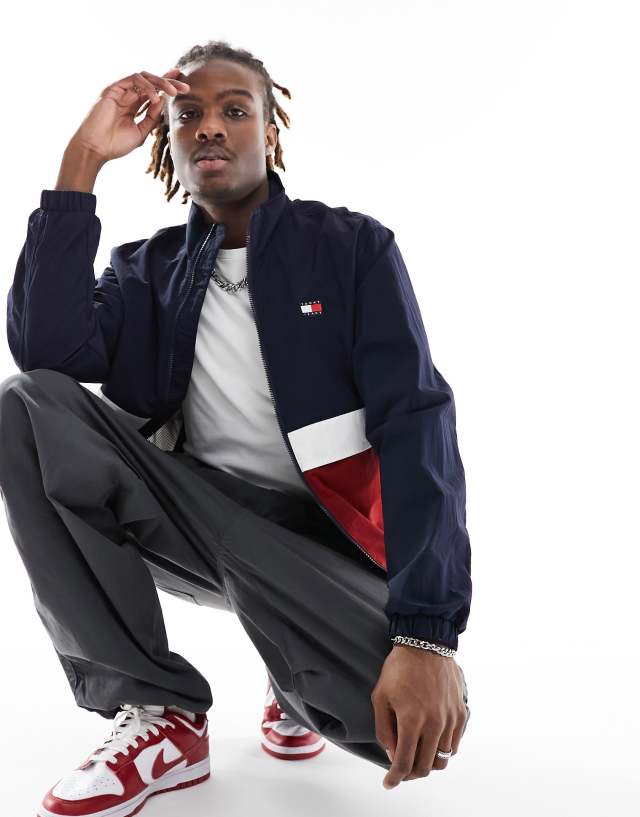 Tommy Jeans - essential colourblock jacket in navy