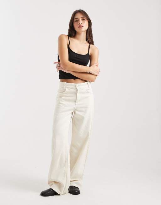 Tommy Jeans - Essential - Confezione da 2 canotte con spalline sottili nere e bianche, 2 di 4