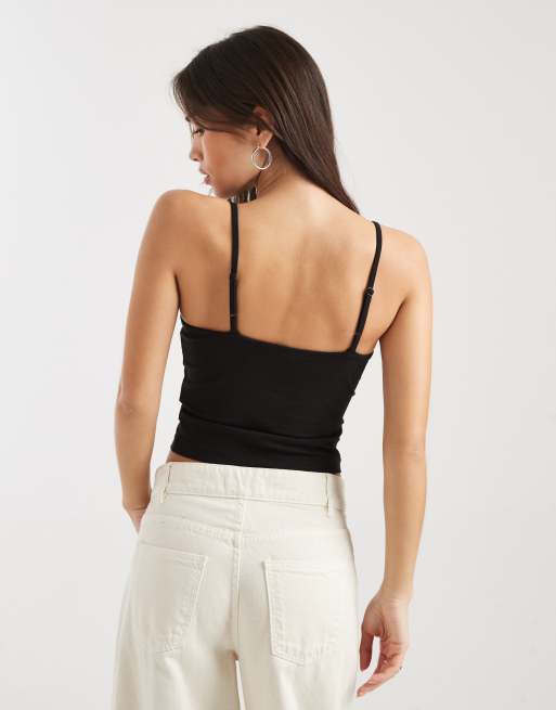 Tommy Jeans - Essential - Confezione da 2 canotte con spalline sottili nere e bianche, 3 di 4