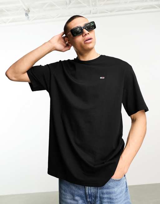 Tommy Jeans essential crew neck skate t shirt in black