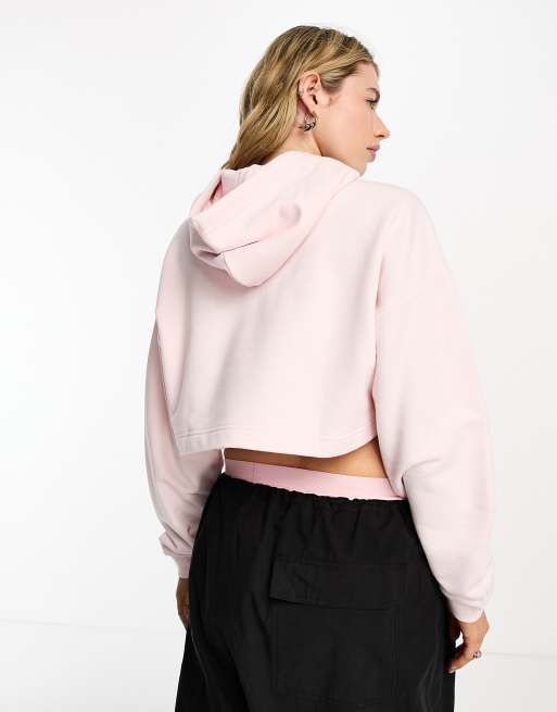 Light pink crop clearance hoodie