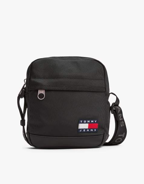 Tommy Jeans Essential crossbody reporter bag in black - view 1