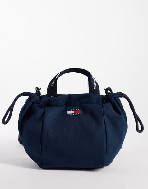 Tommy Jeans Essential daily mini grab bag with strap in navy - view 1