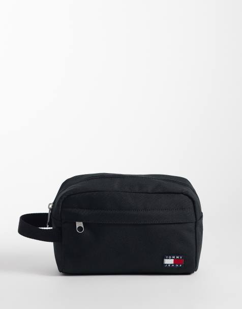 Tommy Jeans essential daily washbag in black - view 1