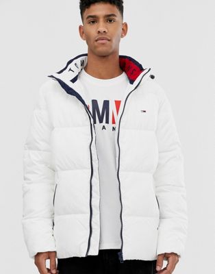tommy jeans essential down jacket white