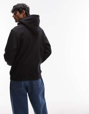 Tommy Jeans Essential Flag Hoodie In Black