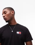 [Tommy Jeans] Tommy Jeans essential flag slim fit t-shirt in black S black