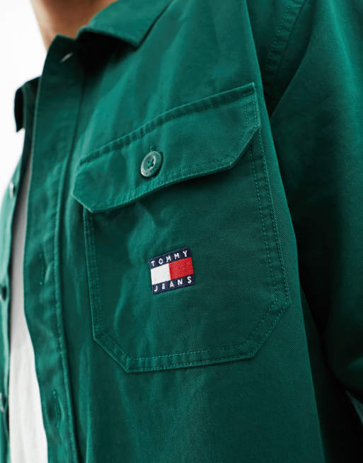 Tommy Jeans - Essential - Giacca verde tinta unita, 3 di 4