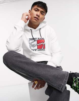 tommy jeans white hoodie