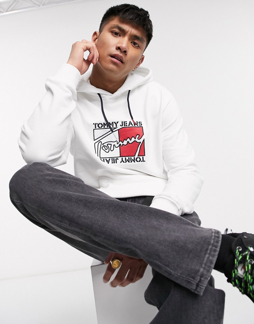 Tommy Jeans essential graphic hoodie in white