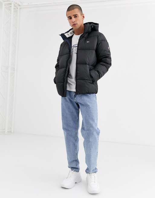 Tommy jeans essential clearance hooded down jacket mens