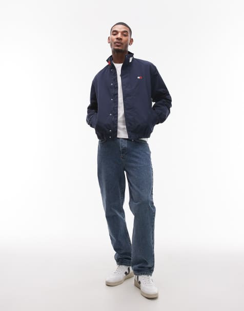 Tommy Jeans - Essential - Jack met kraagje in marineblauw - view 1