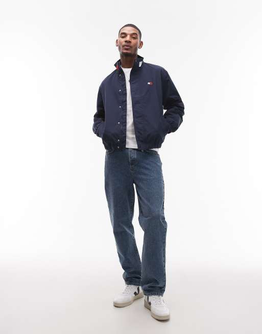 Tommy Jeans - Essential - Jack met kraagje in marineblauw 