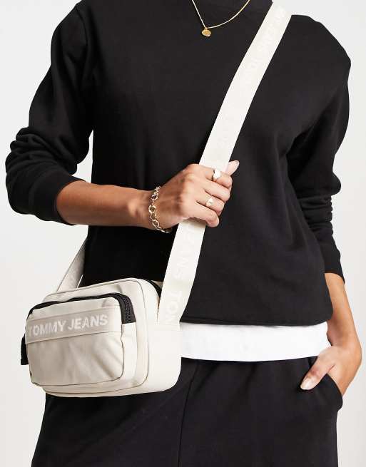 Tommy Jeans – Essential – Kamiennobeżowa torebka crossbody