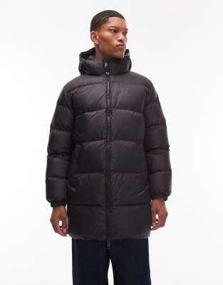 Tommy Jeans Essential Long Puffer Jacket In Black