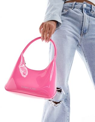 Tommy Jeans essential must shoulder bag patent in pink